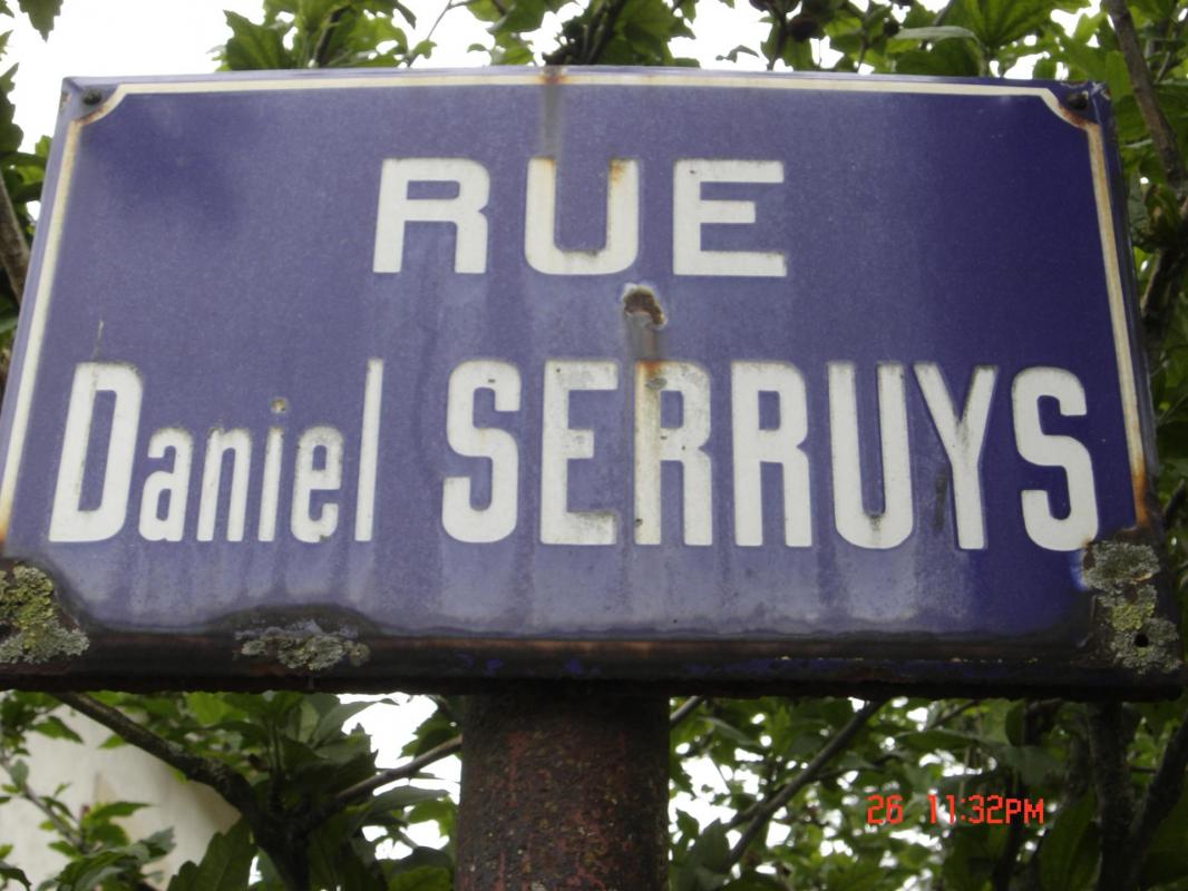 Rue Daniel Serruys panneau