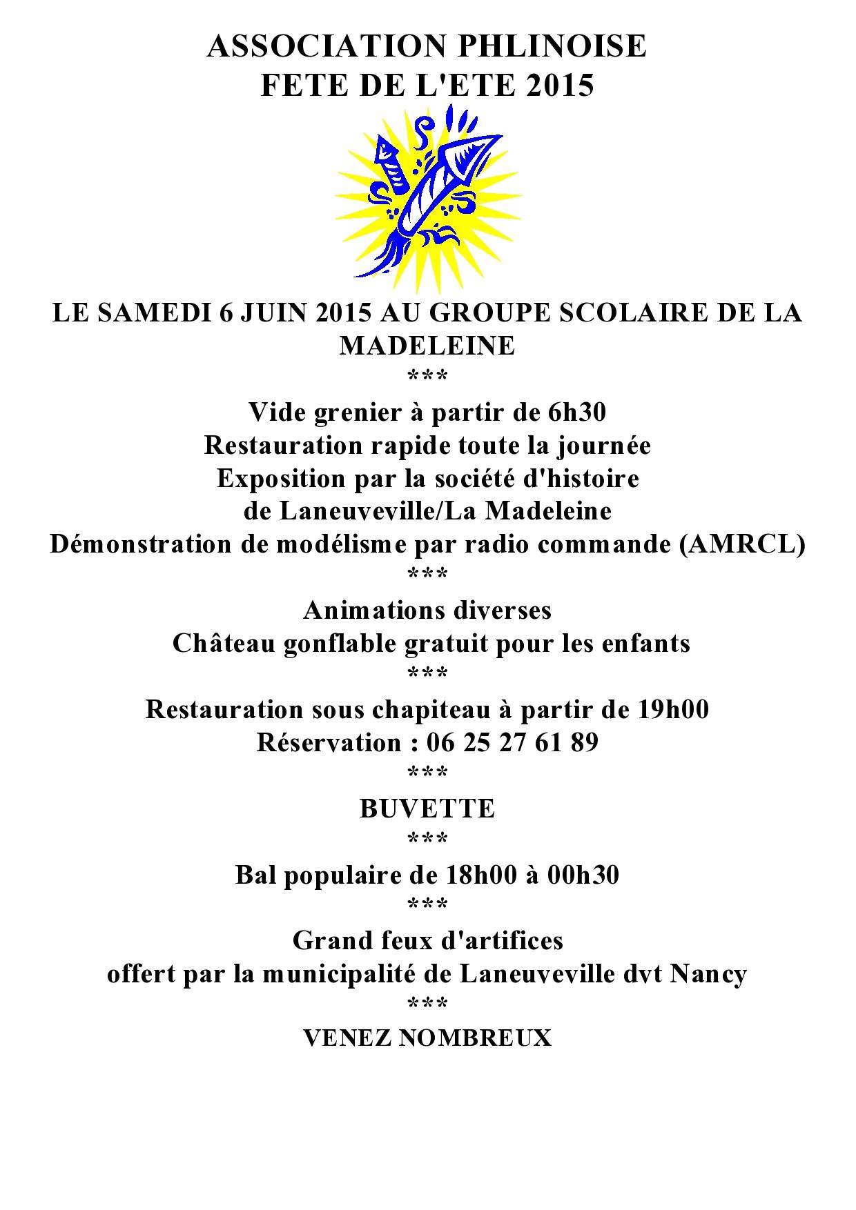 Affiche fete de l'été la madeleine